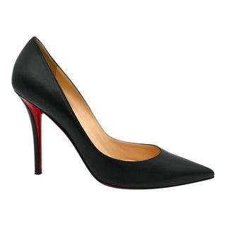 CHRISTIAN LOUBOUTIN | Apostrophy Black Leather Pumps