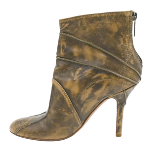 DIOR | Distressed Leather Ankle Booties