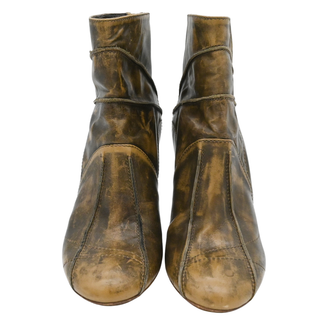 DIOR | Distressed Leather Ankle Booties