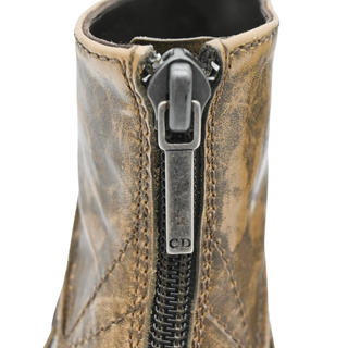 DIOR | Distressed Leather Ankle Booties