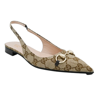 GUCCI | Erin GG Canvas Slingback Flats