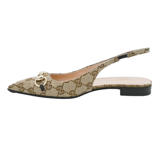 GUCCI | Erin GG Canvas Slingback Flats