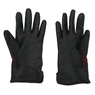BURBERRY | Dark Red Check-Pattern Gloves