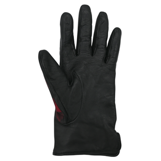 BURBERRY | Dark Red Check-Pattern Gloves