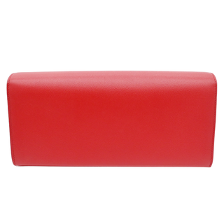 SAINT LAURENT | Red YSL Cassandre Leather Clutch