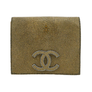 CHANEL | Gold Metallic CC Stingray Mini Flap Bag