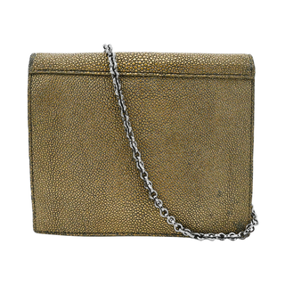 CHANEL | Gold Metallic CC Stingray Mini Flap Bag