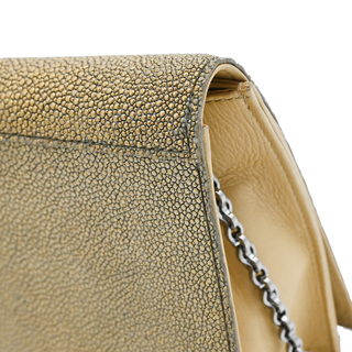 CHANEL | Gold Metallic CC Stingray Mini Flap Bag