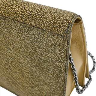 CHANEL | Gold Metallic CC Stingray Mini Flap Bag