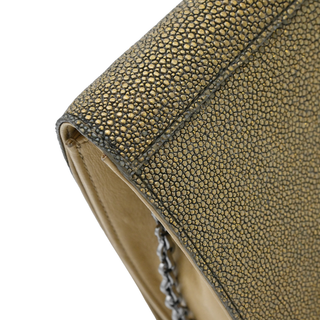 CHANEL | Gold Metallic CC Stingray Mini Flap Bag