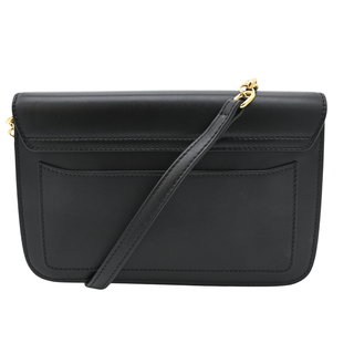 CHLOE | C Black Leather Chain Crossbody Bag
