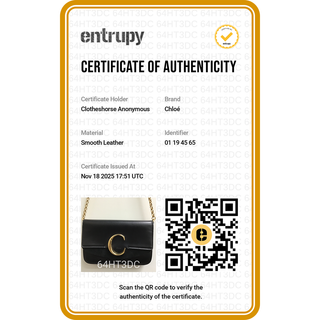 CHLOE | C Black Leather Chain Crossbody Bag