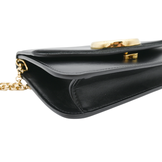 CHLOE | C Black Leather Chain Crossbody Bag