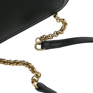 CHLOE | C Black Leather Chain Crossbody Bag