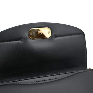 CHLOE | C Black Leather Chain Crossbody Bag