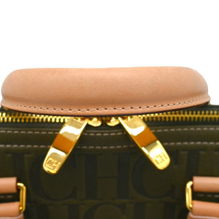 CAROLINA HERRERA | Olive Andy 7 Embossed Top Handle Bag