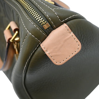 CAROLINA HERRERA | Olive Andy 7 Embossed Top Handle Bag