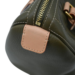 CAROLINA HERRERA | Olive Andy 7 Embossed Top Handle Bag