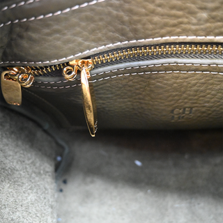 CAROLINA HERRERA | Olive Andy 7 Embossed Top Handle Bag