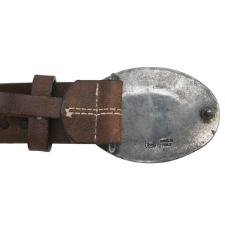 STREETS AHEAD | Wooden Buckle Studded Leather Belt