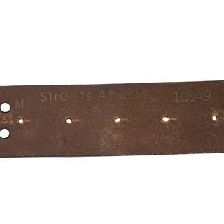STREETS AHEAD | Wooden Buckle Studded Leather Belt
