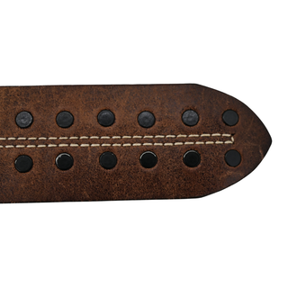 STREETS AHEAD | Wooden Buckle Studded Leather Belt