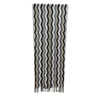 MISSONI | Multicolored Chevron Knit Fringe Scarf