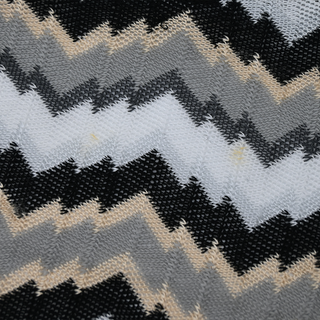 MISSONI | Multicolored Chevron Knit Fringe Scarf