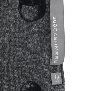 360 CASHMERE | Skull Cashmere-Wool Blend Fringe Scarf