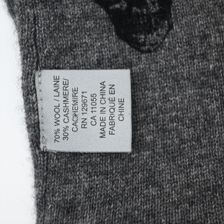 360 CASHMERE | Skull Cashmere-Wool Blend Fringe Scarf