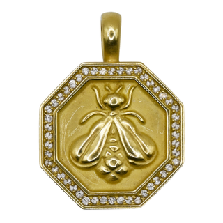 SLANE & SLANE | 18K Diamond Bee Enhancer Pendant