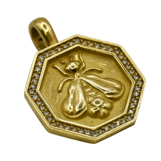 SLANE & SLANE | 18K Diamond Bee Enhancer Pendant