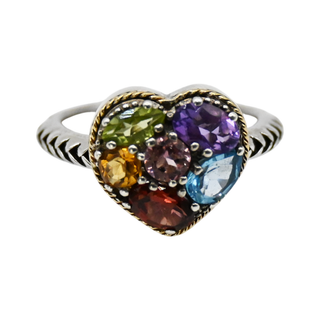 EFFY | Multi Gemstone Heart Ring