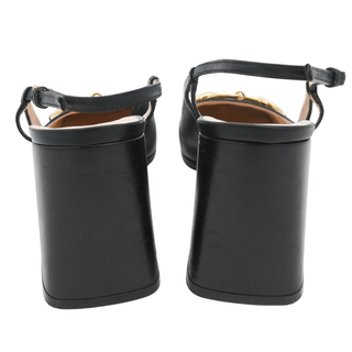 GUCCI | Horsebit Square-Toe Leather Pumps