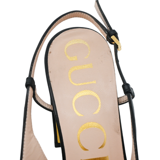 GUCCI | Horsebit Square-Toe Leather Pumps