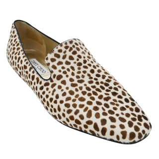 JIMMY CHOO | Animal-Print Calf Hair Loafers