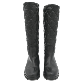 MONCLER | Quilted Leather Mid Calf Boots