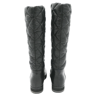 MONCLER | Quilted Leather Mid Calf Boots