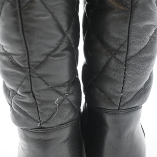 MONCLER | Quilted Leather Mid Calf Boots