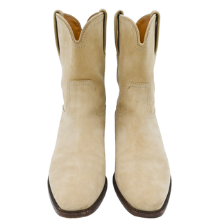 GUCCI | Beige Suede Western Mid Calf Boots