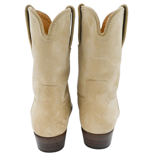 GUCCI | Beige Suede Western Mid Calf Boots
