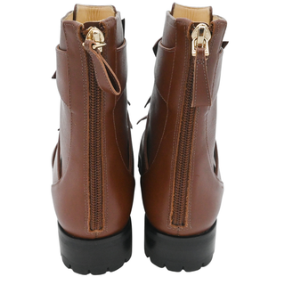 ALEXANDRE BIRMAN | Lolita Tan Bow Leather Booties