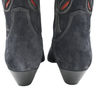 ISABEL MARANT | Gray Duerto Suede Western Booties