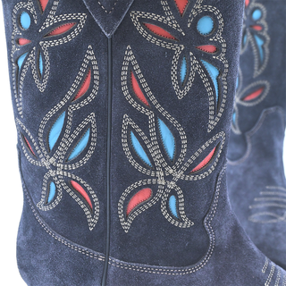 ISABEL MARANT | Gray Duerto Suede Western Booties