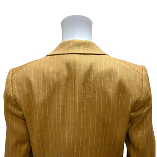 Parineti Camel Linen Blend Dickey Jacket
