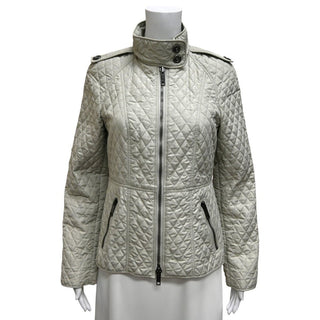 Light Gray Quilted Nylon Jacket
