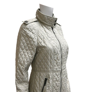 Light Gray Quilted Nylon Jacket