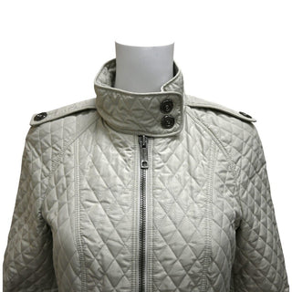 Light Gray Quilted Nylon Jacket
