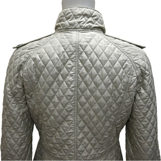Light Gray Quilted Nylon Jacket