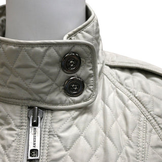 Light Gray Quilted Nylon Jacket